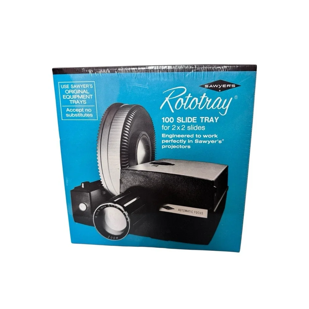 SAWYER'S Rototray 100 Slide Tray For 2x2 Slides New Old Stock Sealed‎